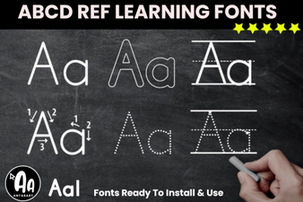 Abcd Tracing Font Bundle for Learning & Crafting