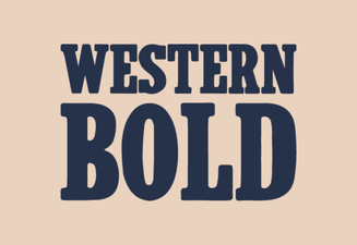Western Bold Font in Modern Typography Design