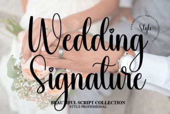 Wedding Signature Fonts for Elegant Invitations and Stationery